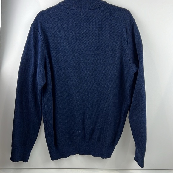 Robert Graham Men's Navy ¼ Zipper Sweater - Picture 3 of 8